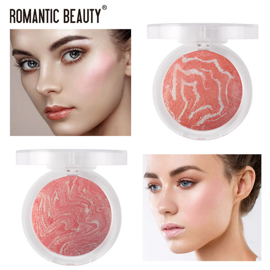 Romantic Beauty Highlighter Blush Palette Pearl Baked Powder Glow