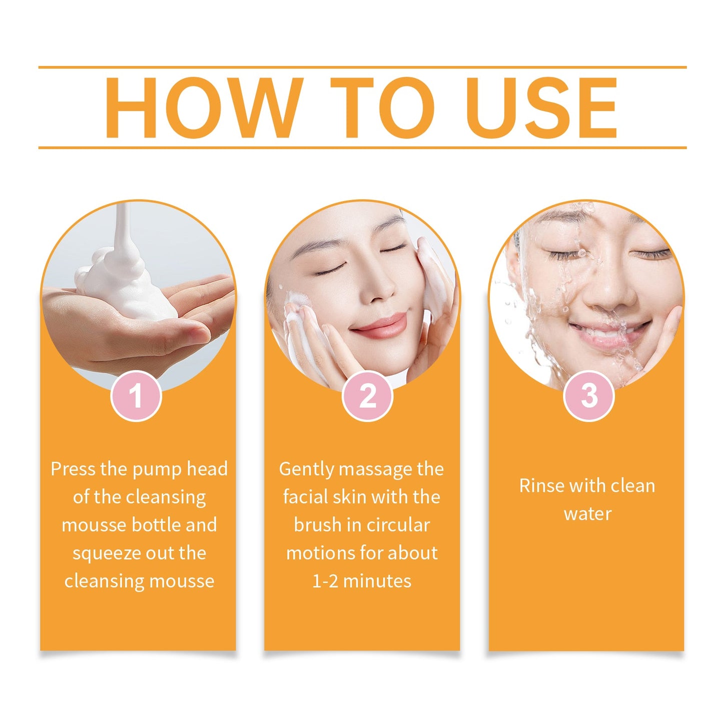 Turmeric Cleansing Mousse Gentle Facial Cleanser Moisturizing Pore Care