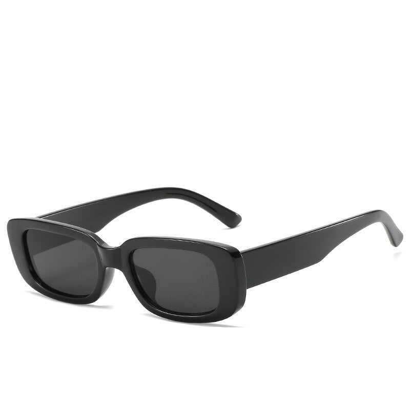 Small Frame Square Sunglasses Women Olive Green Trendy Street