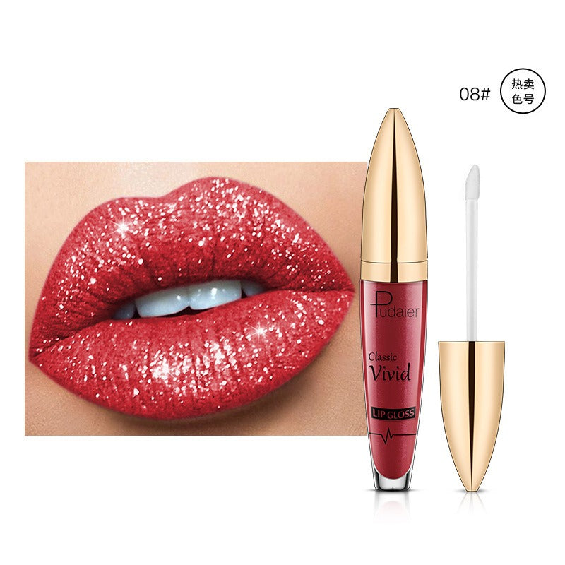 18 Color Lip Gloss Matte Glitter Waterproof Long Lasting Shine
