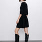 Winter Women Clothing Bowknot Decorative Stitching Dress
