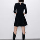 Winter Women Clothing Bowknot Decorative Stitching Dress