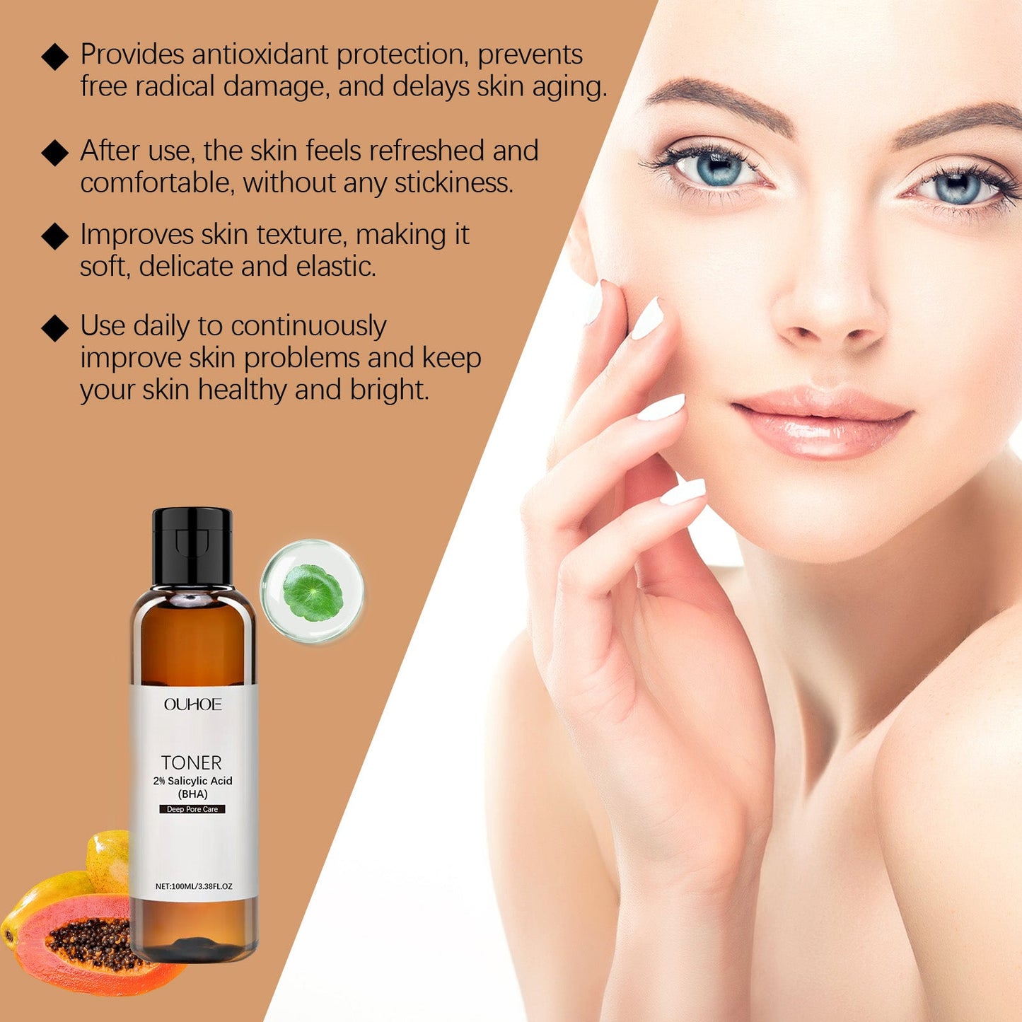 Salicylic Acid Pore Care Toner Hydrating Refreshing Gentle Skin