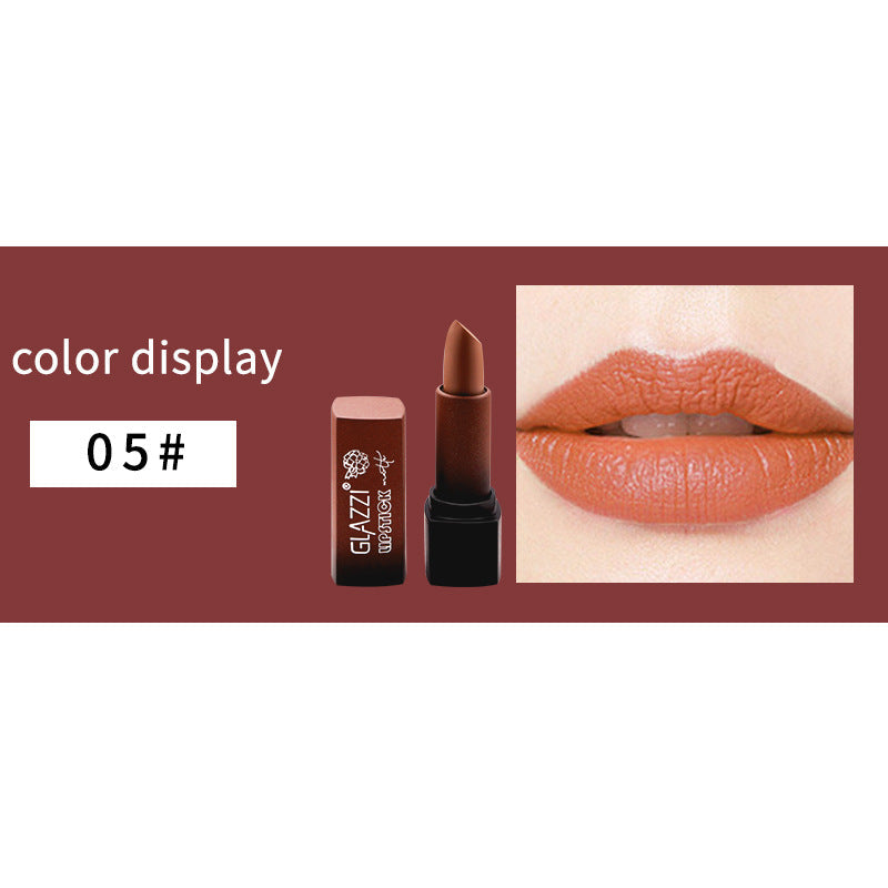 Square Tube Matte Lipstick Smooth Moisturizing Long Lasting Portable
