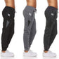 3-Pack: Men's Moisture-Wicking Jogger Pants with Zipper Pockets