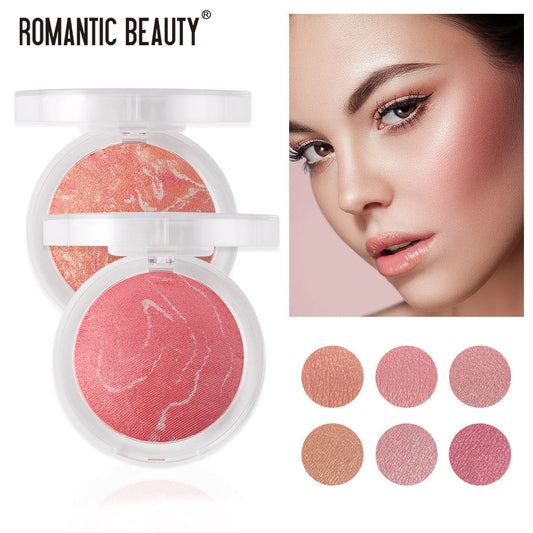 Romantic Beauty Highlighter Blush Palette Pearl Baked Powder Glow