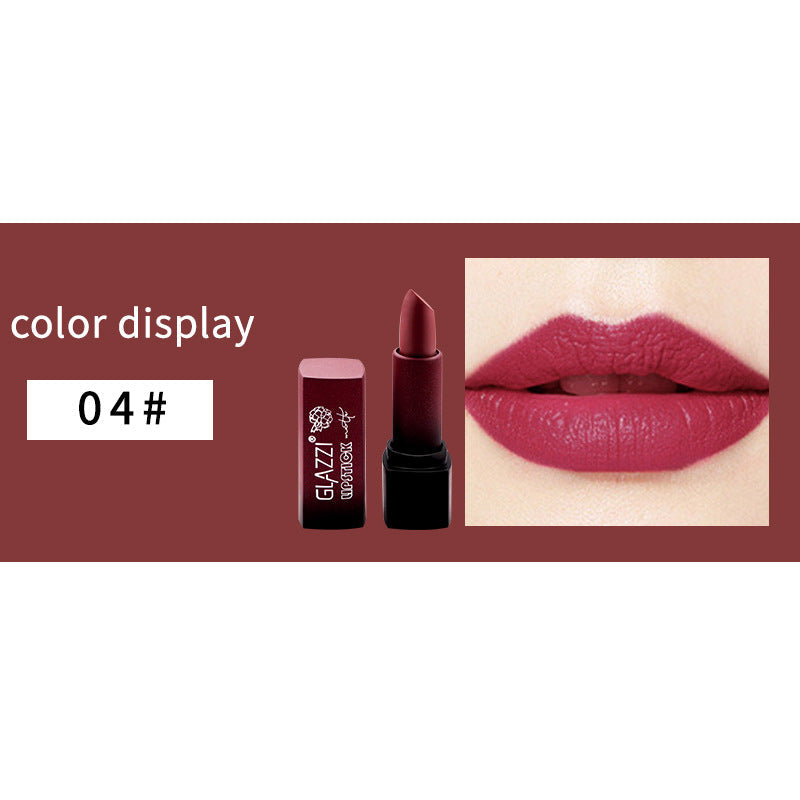 Square Tube Matte Lipstick Smooth Moisturizing Long Lasting Portable