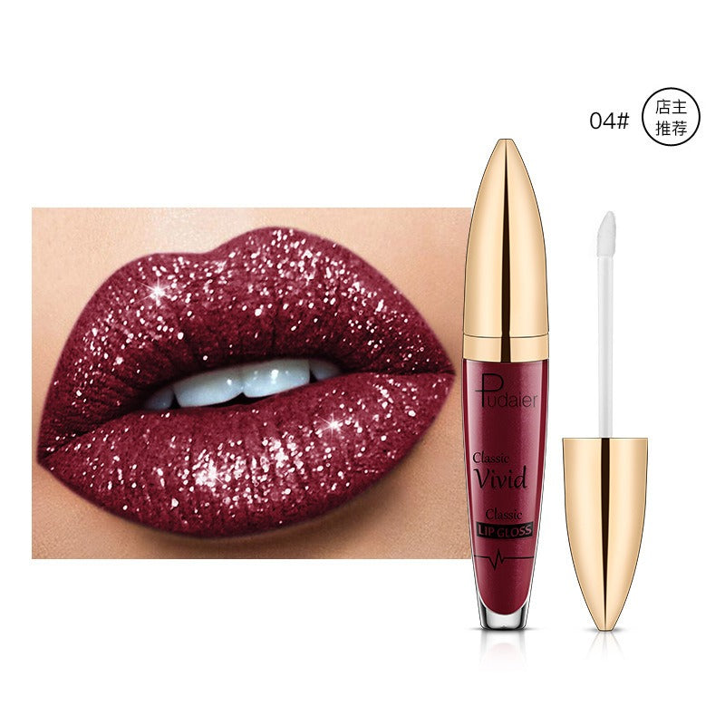 18 Color Lip Gloss Matte Glitter Waterproof Long Lasting Shine