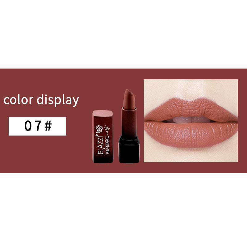 Square Tube Matte Lipstick Smooth Moisturizing Long Lasting Portable