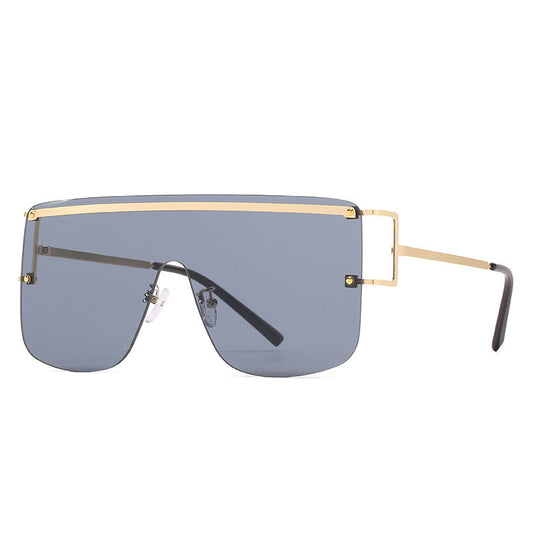 One Piece Rimless Sunglasses Women Trendy Fashion Stylish Eyewear