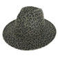 Fashion Hat Fedora Olive Green Leopard Print Stylish Statement Accessory