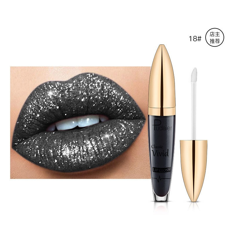 18 Color Lip Gloss Matte Glitter Waterproof Long Lasting Shine