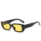 Small Frame Square Sunglasses Women Olive Green Trendy Street