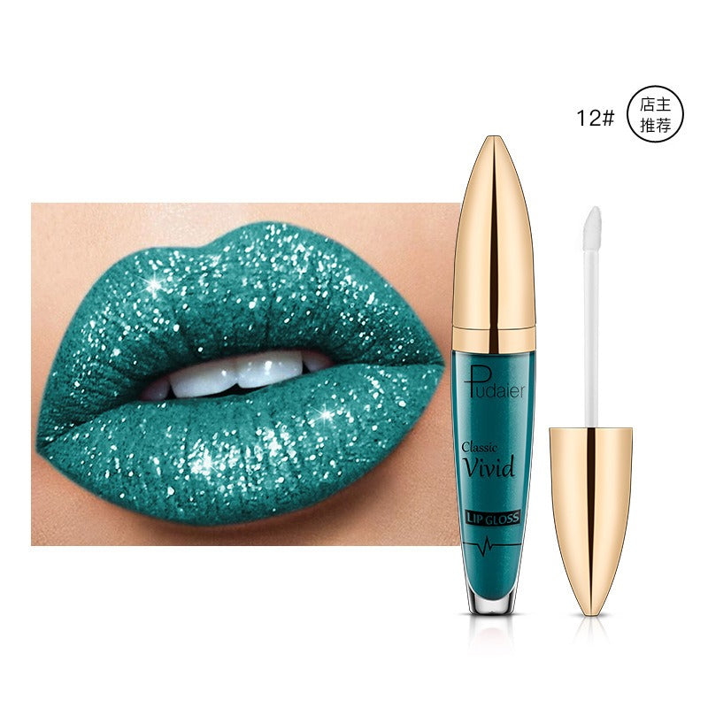 18 Color Lip Gloss Matte Glitter Waterproof Long Lasting Shine