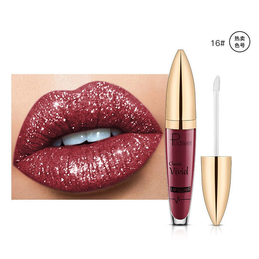 18 Color Lip Gloss Matte Glitter Waterproof Long Lasting Shine