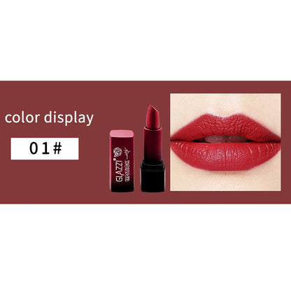 Square Tube Matte Lipstick Smooth Moisturizing Long Lasting Portable