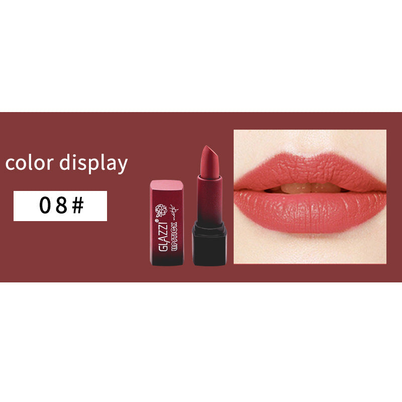 Square Tube Matte Lipstick Smooth Moisturizing Long Lasting Portable