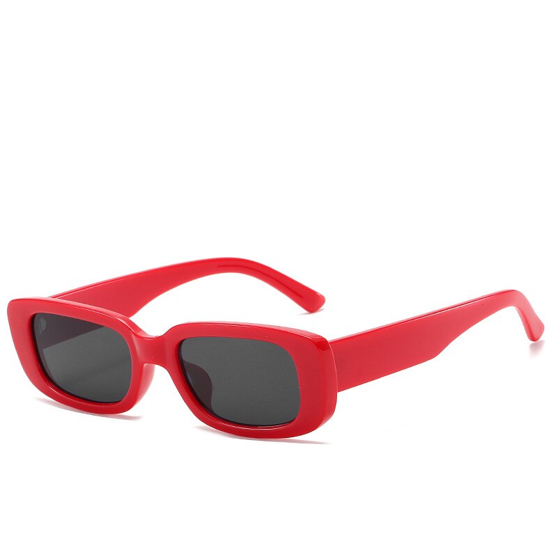Small Frame Square Sunglasses Women Olive Green Trendy Street