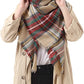 women scarves-grey brown