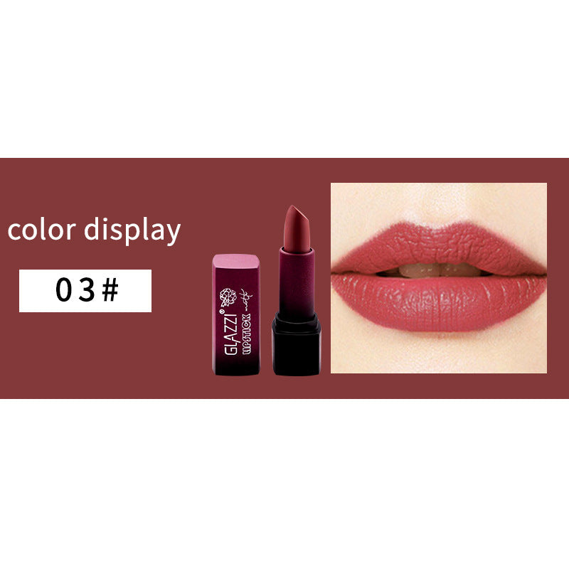 Square Tube Matte Lipstick Smooth Moisturizing Long Lasting Portable