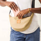Round Mini Vegan Leather Shoulder Bag - Vegan Leather Purse