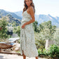 Women Clothing Summer Holiday Floral Strap Dress