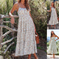 Women Clothing Summer Holiday Floral Strap Dress