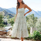 Women Clothing Summer Holiday Floral Strap Dress