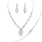 Marquise Rhinestone Necklace Jewelry Set