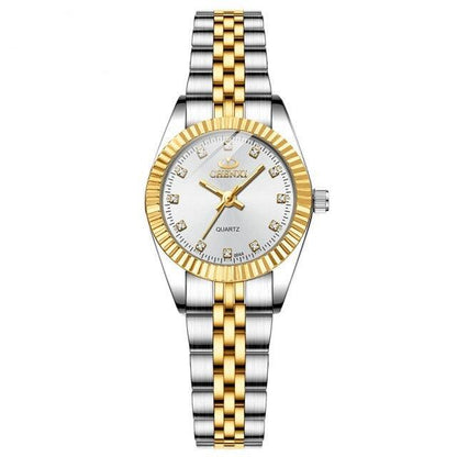 Couple Quartz Mechanical Watch Stainless Steel Waterproof Sports Elegant