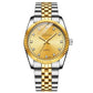 Couple Quartz Mechanical Watch Stainless Steel Waterproof Sports Elegant