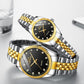 Couple Quartz Mechanical Watch Stainless Steel Waterproof Sports Elegant