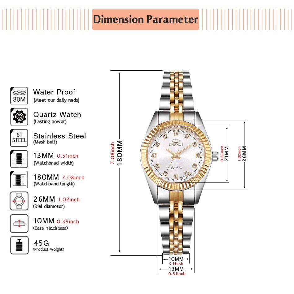 Couple Quartz Mechanical Watch Stainless Steel Waterproof Sports Elegant