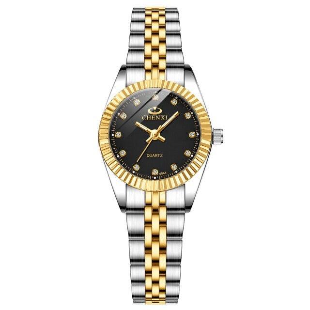Couple Quartz Mechanical Watch Stainless Steel Waterproof Sports Elegant