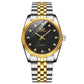 Couple Quartz Mechanical Watch Stainless Steel Waterproof Sports Elegant