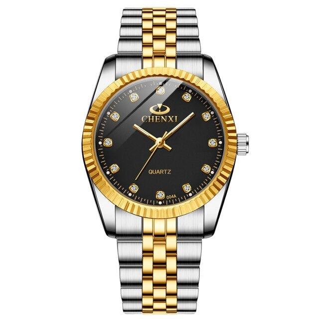Couple Quartz Mechanical Watch Stainless Steel Waterproof Sports Elegant