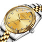 Couple Quartz Mechanical Watch Stainless Steel Waterproof Sports Elegant