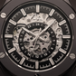Stainless Steel Skeleton Watch - The 199 Gunmetal by Dapper Watches
