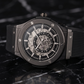 Stainless Steel Skeleton Watch - The 199 Gunmetal by Dapper Watches