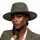 Fashion Hat Fedora Olive Green Leopard Print Stylish Statement Accessory
